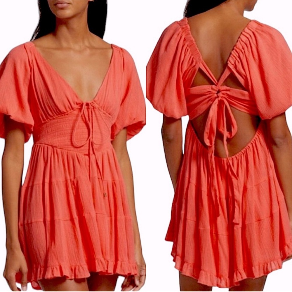Free People Coral  Mini Dress - Picture 9 of 9